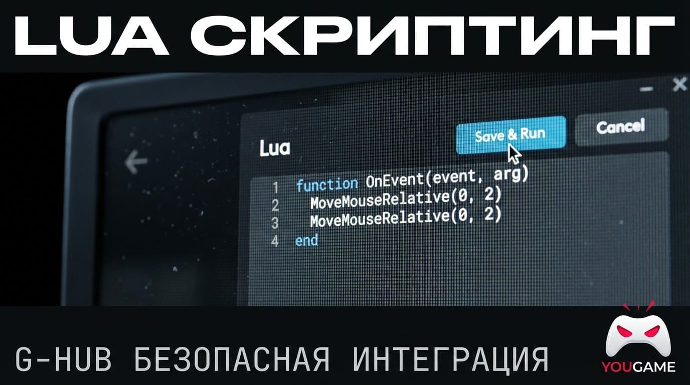 Интерфейс программы для настройки макросов Logitech G Hub CS2